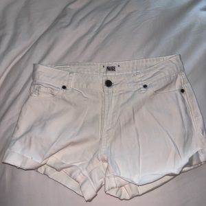 PAIGE white jean shorts